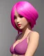 Placeholder: Cherry Crush, long light pink hair, highly detailed, mini skirt and crop top, 8K, photorealistic rendering