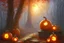 Placeholder: magic pumpkin that is a portal to another scary dimension with lots of autumnal colours and vapor effects