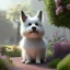 Placeholder: pixar style, volumetric summer garden environment and background, realistic painting of cute dog, looking excited, volumetric lighting, dramatic lighting, detailed digital painting, extreme dense and fine fur, anime, ornate, colour-washed colors, elegant, small minutiae, tiny features, particulars, centered, smooth, sharp focus, renderman gofur render, 8k, uhd, detailed eyes, realistic shaded volumetric lighting, sunlight caustics, backlight, centered camera view