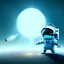 Placeholder: pixar style cute rabbit astronaut floating in space, unreal engine 5, 16k, background:space