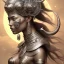 Placeholder: ssango fantasy, fantasy magic, intricate, sharp focus, illustration, highly detailed, digital painting, concept art, matte, artgerm and paul lewin and kehinde wiley, masterpiece silver elephant head bronze Asian African girl nice breast Afo hair turquoise sun rain waves