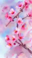 Placeholder: Blooming cherry flowers, watercolor, watercolor painting, beautiful flowers, spring, beautiful painting, sky