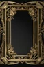 Placeholder: Gold art deco delicate picture frame on a black background