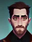 Placeholder: Portrait of a 30 year old strange gay warlock like Jake Gyllenhaal