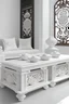 Placeholder: aesthetic furniture white colour inspired by Malaysian traditional kueh Putu Perak