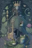 Placeholder: dark fantasy, intricate cover, whimsical with a cat in boots, a frog with a crown and a fairytale princess with a glass slipper