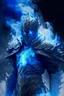 Placeholder: blue smoke in a shape of humanoid and a colour of a storm wearing a scalemail armor