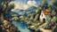 Placeholder: Style Cézanne, luxury, dream world, calm beauty, fantasy world, magic, beautiful composition, exquisite detail