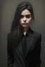 Placeholder: girl wearing black suits