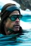 Placeholder: brad pitt snorkling in a frozen lake