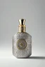 Placeholder: This product photography features an elegant Saudi perfume silver metallic bottle with packaging box, intricately designed with gold accents and emblazoned with the brand's logo. The bottle is displayed against a clean white background, allowing the exquisite craftsmanship to take center stage and highlighting the rich heritage of Saudi perfumes.