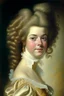 Placeholder: Potrait of young woman as rococo oil panting no rambut as