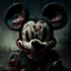 Placeholder: zombie mickey mouse hybrid, photorealism, movie screen capture, horror, sci-fi, evil, hungry, rotted