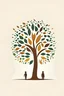 Placeholder: simple logo of tree with people life in illustration