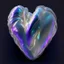 Placeholder: iridescent cloth electric heart