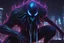 Placeholder: Huge symbiote in 8k solo leveling shadow drawing, Cthulhu model, neon blue lights, sea, intricate details, highly detailed, high details, detailed portrait, masterpiece,ultra detailed, ultra quality