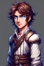 Placeholder: 128bit pixel art male human healer brown hair blue eyes