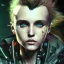 Placeholder: Yoji Shinkawa, high lit,Danish Singer MØ face, cyberpunk,