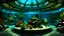 Placeholder: In the large semicircular Tropical Scenery Underwater World Aquarium, Symphysodon is placed in beautifully decorated rooms. Modifier: Fantastic view Ultra-detailed HDR Ultra-realistic Extremely detailed backgrounds Extremely mysterious Detailed