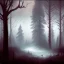 Placeholder: dark wood forest with a creepy cabin, ambient lighting, horror art, in the style of greg rutkowski,