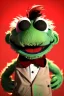 Placeholder: Waist up muppet Portrait, Nicolas maduro muppet doll, mustache, photo studio, red background, unreal engine 5, concept art, art station, ray tracing, lumen lighting, ultra detail, volumetric lighting, 3d.