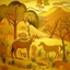 Placeholder: A tan semi-desert grounds with animals painted by Paul Ranson
