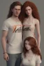 Placeholder: Jeune couple, visages hyper détaillés, ultra réaliste, 4k. Fille rousse aux cheveux raides, garçon musclé longs cheveux bruns très bouclés.