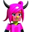 Placeholder: ROBLOX character pink hair with horns