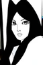 Placeholder: A brunette girl, in the style of Tite Kubo's Bleach