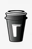 Placeholder: black and white coffee cup logo