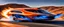 Placeholder: award winning car and driver photograph of a futuristic station wagon designed by only one vehicle per image painted metallic orange traveling at a high rate of speed, jet intake off of front center of vehicle and jet exhaust out the rear with bright blue flame, bilaterally symetrical, more a high speed road vehicle