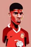 Placeholder: Marcus Rashford English football player ,cartoon 2d