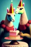 Placeholder: Two lamas are having a birthday cake