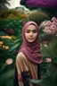 Placeholder: gambar gadis melayu berhijab di kebun