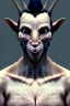 Placeholder: award winning portrait of a male elfin goat long black hair. unreal engine 5, artistic lighting, highly detailed, photorealistic, fantasy