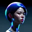 Placeholder: digital art minimal beautiful artistic asian girl bob haircut head unreal engine