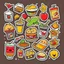 Placeholder: food stickers template