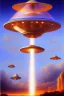 Placeholder: Very beautiful ufo, futurist, intergalactic, mother ship, ashtar command, interdimensionnal, rainbow