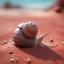 Placeholder: elongated gremlin female snail witch on a red sand beach ,bokeh like f/0.8, tilt-shift lens 8k, high detail, smooth render, down-light, unreal engine