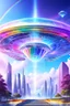 Placeholder: Ufo rainbow, futuriste ultra moderne,stairway to heaven,crystal very beautiful city