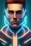 Placeholder: cyberpunk, head, men, portrai, tron