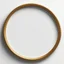 Placeholder: A round simple golden frame on a white background