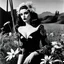 Placeholder: [art by Helmut newton] false east, nightmare embrace, pulp sci-fi, retro, dark sci-fi, hippie aesthetic, flower power, trippy colors, tarot, macabre, pin-up girls