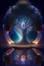 Placeholder: Cosmic Mirror Tree, A Spiritual Nexus Bridging Heaven, Earth, and the Universe, 4k, high resolution