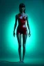 Placeholder: Ultra Realistic image, 25 years old brunette woman, Madrid, portrait, small stature, small chest, yakuza body tattoo, latex dress, short, rain, fog, club night Tokyo ambient, leds, neon, cyberpunk, vibrant color, highly detailed, art stations, concept art, smooth, unreal engine 5, god rays, ray tracing, RTX, lumen lighting, ultra detail, volumetric lighting.