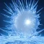 Placeholder: celestial, reflection, ice crystals, snow, icicles