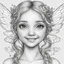 Placeholder: realistic FAIRY, adult, face view, cute, smile, beautiful, full view, realistic, coloring page, only draw lines, coloring book, clean line art, wildlife-inspired, kid style, –no sketch, color, –ar 3:4, white background, minimalistic black lines, 8k, minimal black color, low level black colors, coloring page, use pure black and white colors, avoid thick black colors, thin black line art, avoid colors, perfect shape, perfect clear lines, clear edges,