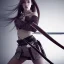 Placeholder: Beautiful women with katana sword