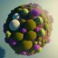 Placeholder: globe, plants and flowers around, kente, cinema 4d, octane render, high detail