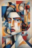 Placeholder: cubism style, woman portrait, minimal, kandinsky